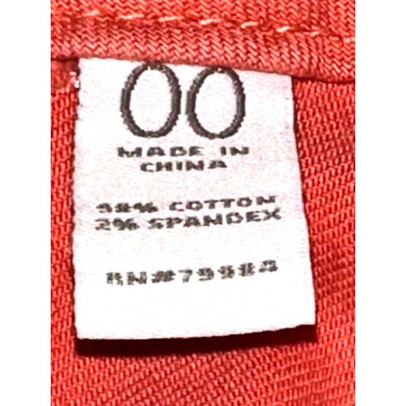 Chicos Platinum Denim Peach Slim Ankle Jeans Size 00 Cotton Spandex Womens Pants - Picture 6 of 15